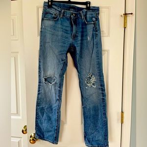Men’s distressed Uniqlo jeans size 33 x 32